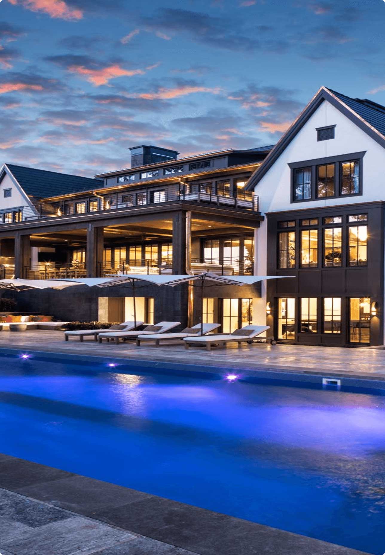 LED lighting adds ambiance to every nighttime swim