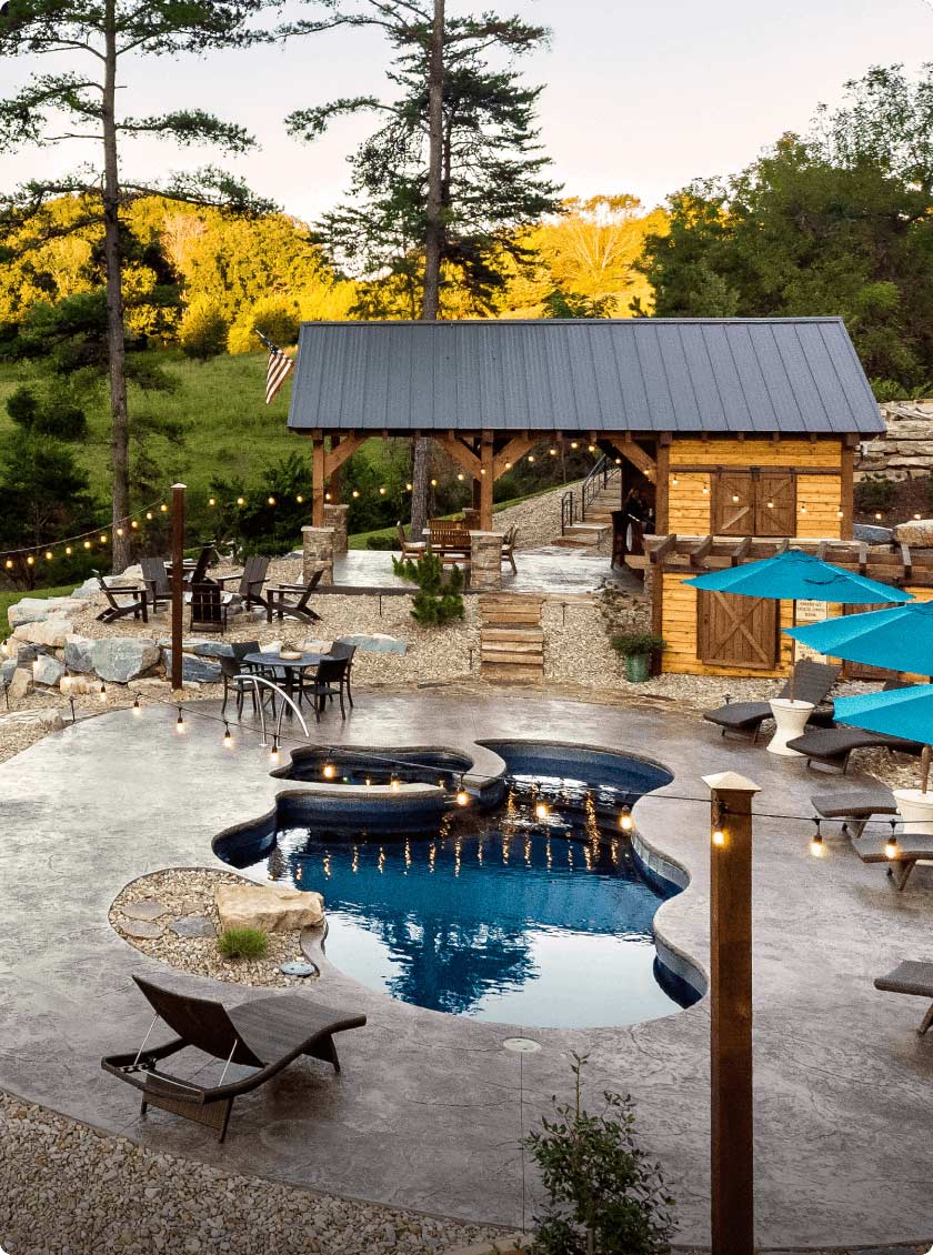 Complement your spa with an outdoor kitchen or bar, and turn it into your go-to spot for summer BBQs and gatherings with family and friends.